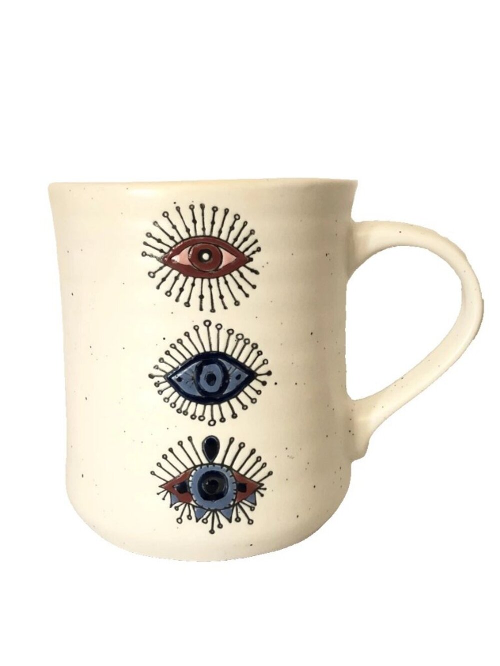 Good Vibes Evil Eye Protection Large Coffee Mug Sheiffeld Home NWOT 18 oz 4.5"